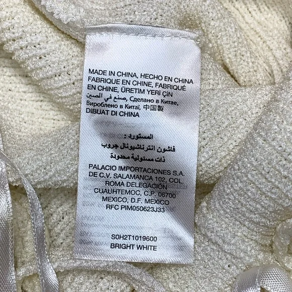 VTG bebe white knit tank top w/fringe detail XS - Picture 4 of 10